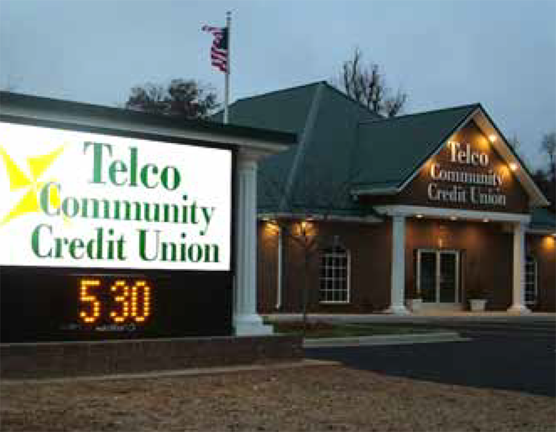 Telco Community Credit Union signage